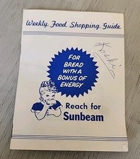Vintage Sunbeam Bread Happy Holidays from Trausch Baking Co. Dubuque, Iowa Card picture
