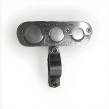 Vintage Harley Davidson Handlebar Chrome Coin Holder Toll Changer Sorter Patina picture
