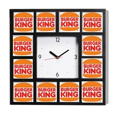 Burger King 1969 Logo Retro Classic Advertising Clock with 12 pictures picture