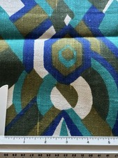 Vintage Barkcloth Fabric Linen 1 Yd + 33