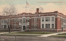 Springfield, Massachusetts, MA, Summer Avenue School 1913 Postcard picture