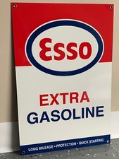 Esso gasoline oil vintage advertising Style sign large 18x12 picture