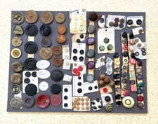 Lot Vintage Womens Dress Early Plastic & Metal Fashion Buttons 1930’s - 1960’s  picture