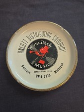 vintage advertising ash tray Angott Distributing Wurlitzer music Detroit MI picture