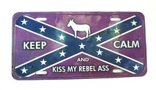 Keep Calm Rebel Booster License Plate  Metal Flat picture