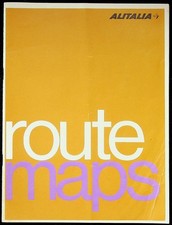 Vintage Alitalia Route Map Booklet 1967 Airline Collectible Aviation picture