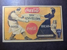 Mint 1947 USA Coca Cola Prohibition Era Postcard Pay Envelope Booze Bread picture
