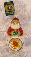2012 KRIS KRINGLE REFLECTOR - OLD WORLD CHRISTMAS - INDENT GLASS ORNAMENT - NEW picture