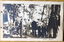 1912 RPPC BPOE Elks Gathering Antique Real Photo Postcard The Bar Alcohol Drinks picture