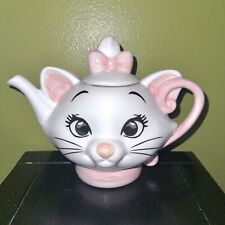 DISNEY The Aristocats Marie White Cat With Pink Bow Figural Teapot With Lid NWT picture