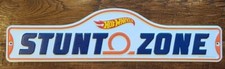NEW Vintage Style Large Hot Wheels Logo Stunt Zone Loop Metal Street Sign Style picture