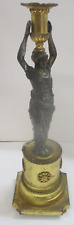Antique Victorian Roman / Greek Figural Woman Candle Holder picture