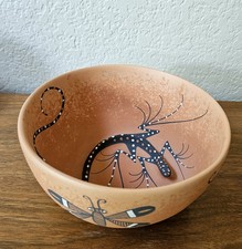 Native American ZUNI Lisard  Pottery Bowl BY DELDRICK  LORENDA CELLICION picture