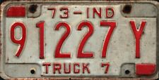 Vintage 1973 INDIANA License Plate - Crafting Birthday MANCAVE slf picture