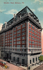 Belvedere Hotel Baltimore Md. Vintage 1916 Postcard picture