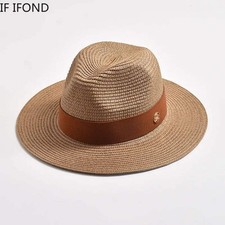 Summer Straw Hats for Women Men Panama Travel Beach Sun Hat Ribbon Decoration El picture