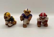 Vintage Tender Heart Treasures THT Miniature FOOTBALL Mini Bear Figurines picture