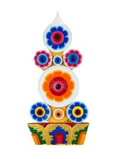 11-Inch Handcrafted Tibetan Torma Offering, Hand Painted Ritual Item picture