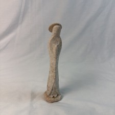 Vintage Mexican Pink Hand-carved Natural Mexican Onyx- Madonna/ Virgin Mary picture