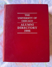 University of Chicago Alumni Directory 1986 Vintage Hardcover Reference Book picture