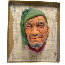 Vintage Bossons England Smuggler Chalkware Wall Mask Character Head 930947 picture