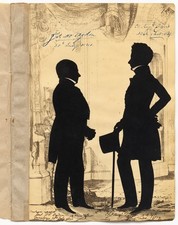 Ogden Davis Vintage 1830s Silhouette Conversation Photo Reprint Wall Art picture