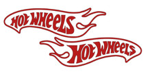 Vinyl Decal Sticker - 2pcs Pair x2 Hot Wheels left & right logo fast flame model picture