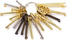 19PC Universal Skeleton Keys Replacement for Vintage Furniture Old Style Cabine. picture