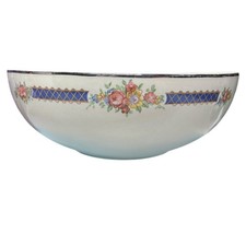 Vintage Hall’s Blue Bouquet (Platinum Trim) Collection Serving Bowl Disc. USA picture