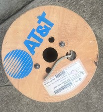 AT&T Vintage 1993 Network Cable Reel - 24 AWG 6-Pair Telecom Wire Spool Used picture