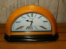 Bulova half moon shelf/mantel clock-Tested and Works picture