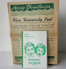 ​Vtg 1955-56 Ohio University Freshman Handbook Ou Post Xmas Issue Mcm Graphics picture
