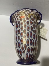 RARE Vintage Murano Millefiori Vase Vetreria Artistica Gambaro & Poggi W/ Tags picture