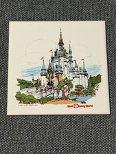 Vintage Disney World Tile Cinderella Castle Trivet Wall Art 6