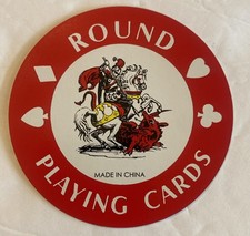 Vintage Round Playing Cards (52 &2 Jokers) with Tin Action in MovieMaking picture
