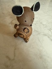 Wood mouse figurine, 3.5