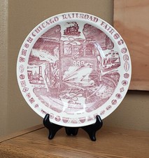c1949 Chicago Railroad Fair Plate 100 Anniversary of Railroad Progress Venon Kil picture
