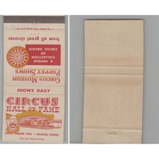 Matchbook Cover Circus Hall of Fame Sarasota FL picture