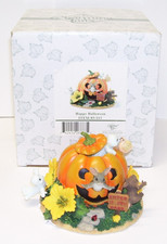 Charming Tails by Fitz & Floyd Happy Halloween 85/113 Fall Pumpkin Mice w/ Box picture