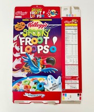 Vintage 1996 Kellogg's Spooky Froot Loops Cereal Box Halloween Marshmallow Ghost picture