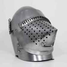 Medieval Pigface Fully Functional, 20 Gauge Steel Head Armor, Battle Ready Helme picture