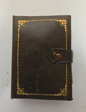 Vintage Mid Century  Card Game Set Enclosed in Brown Leather Travel Case Italy picture