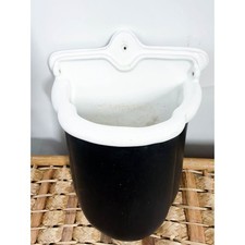 Vintage 1991 Bennington Potters Vermont Black White Wall Planter 9” picture