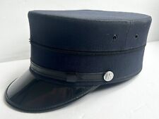Train MTA NYC Transit Conductors Tanen Hat Vintage 1980's NYCT Made In USA picture