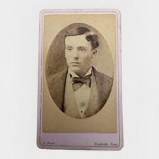 Antique Civil War Era CDV Young Man K.R. Poole Nashville TN Photo picture