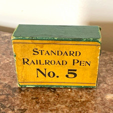 NOS Esterbrook Vintage Standard Railroad Steel Dip Pen Nibs No. 5 Full Box picture