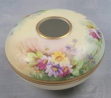 Limoges T&V Pitkin and Brooks Studio Floral Hair Receiver Handpainted Signed picture