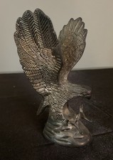 Hampshire Geniune Silverplated Eagle Sculpture Statue Figurine Bird 5” picture