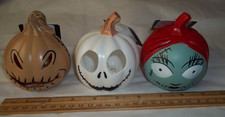 nwt Nightmare Before Christmas light up pumpkins Jack Sally Oogie Halloween 30th picture