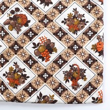 Vintage Cotton Fabric Yardage 1950s 1960s Fruits Kitchen Gingham 36x116 Dresses picture
